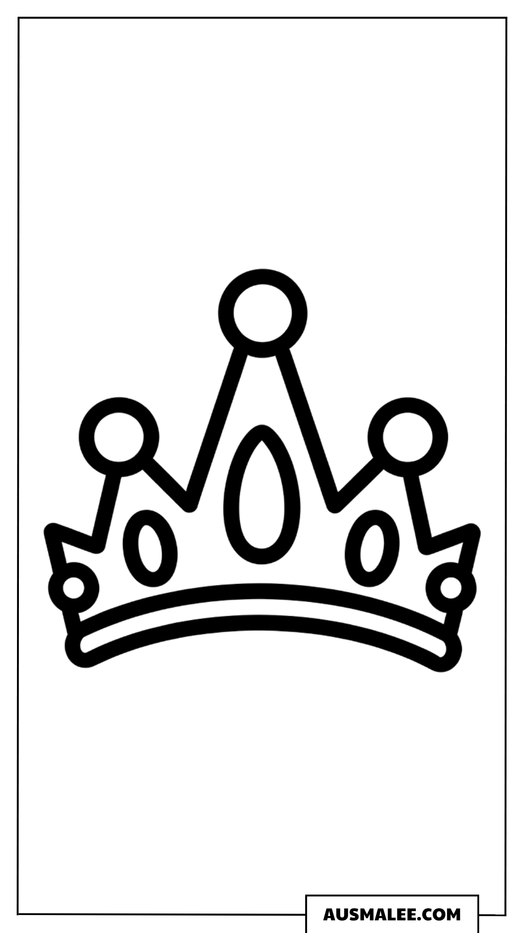 Ausmalbild Krone von Cinderella
