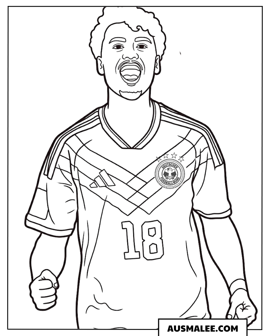 Ausmalbild Nathaniel Brown Deutschland WM 2026