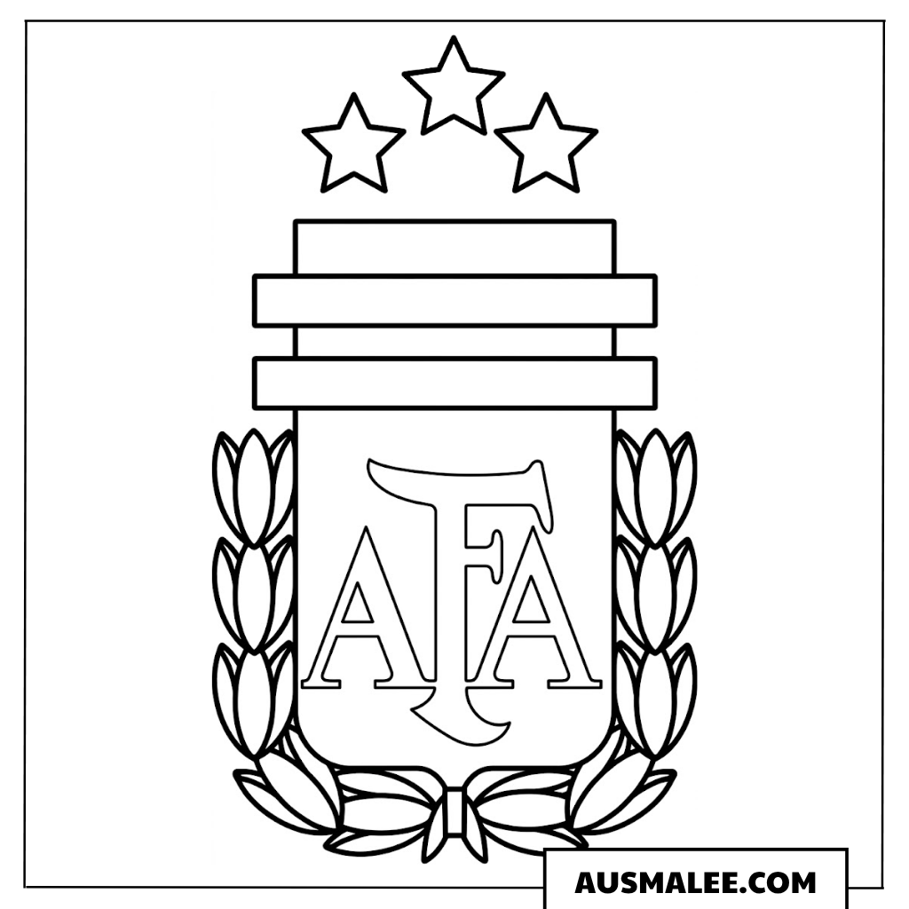 Ausmalbilder Argentinien Verband Logo AFA