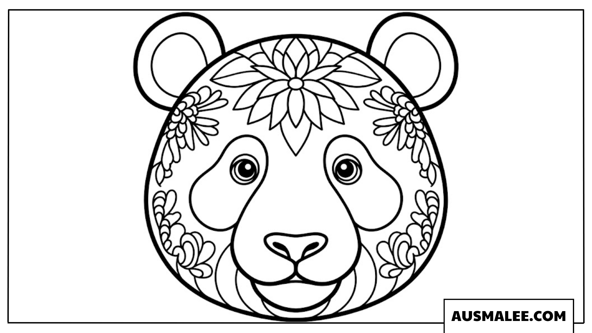 Ausmalbilder Panda Mandala Porträt