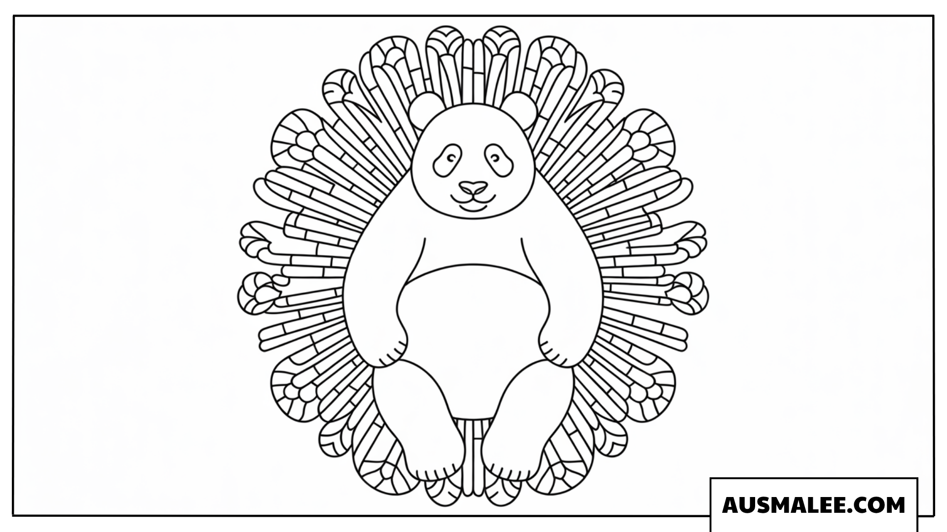 Ausmalbilder Panda Mandala