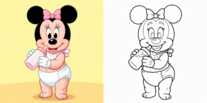 ft - Ausmalbilder minnie maus baby ft