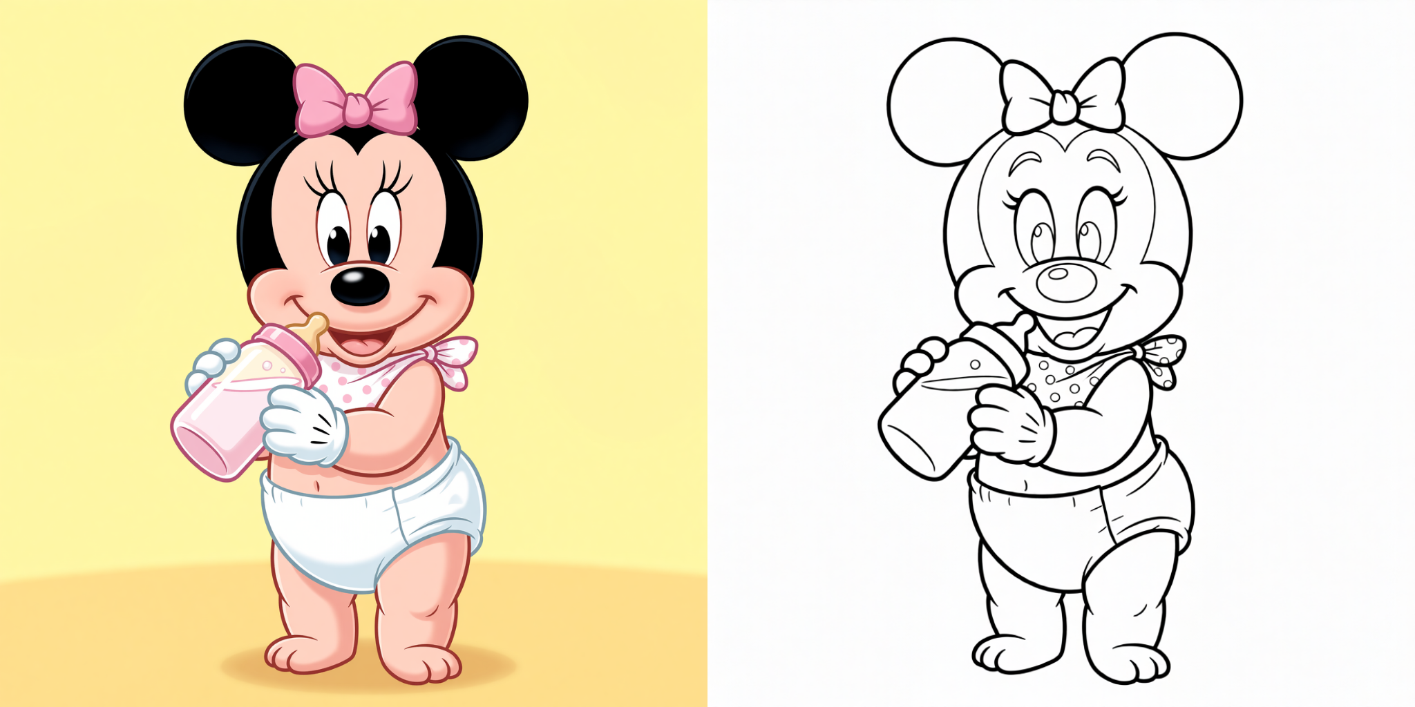 ft - Ausmalbilder minnie maus baby ft