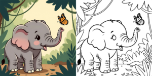 ft -  Baby Elefant Ausmalbild ft