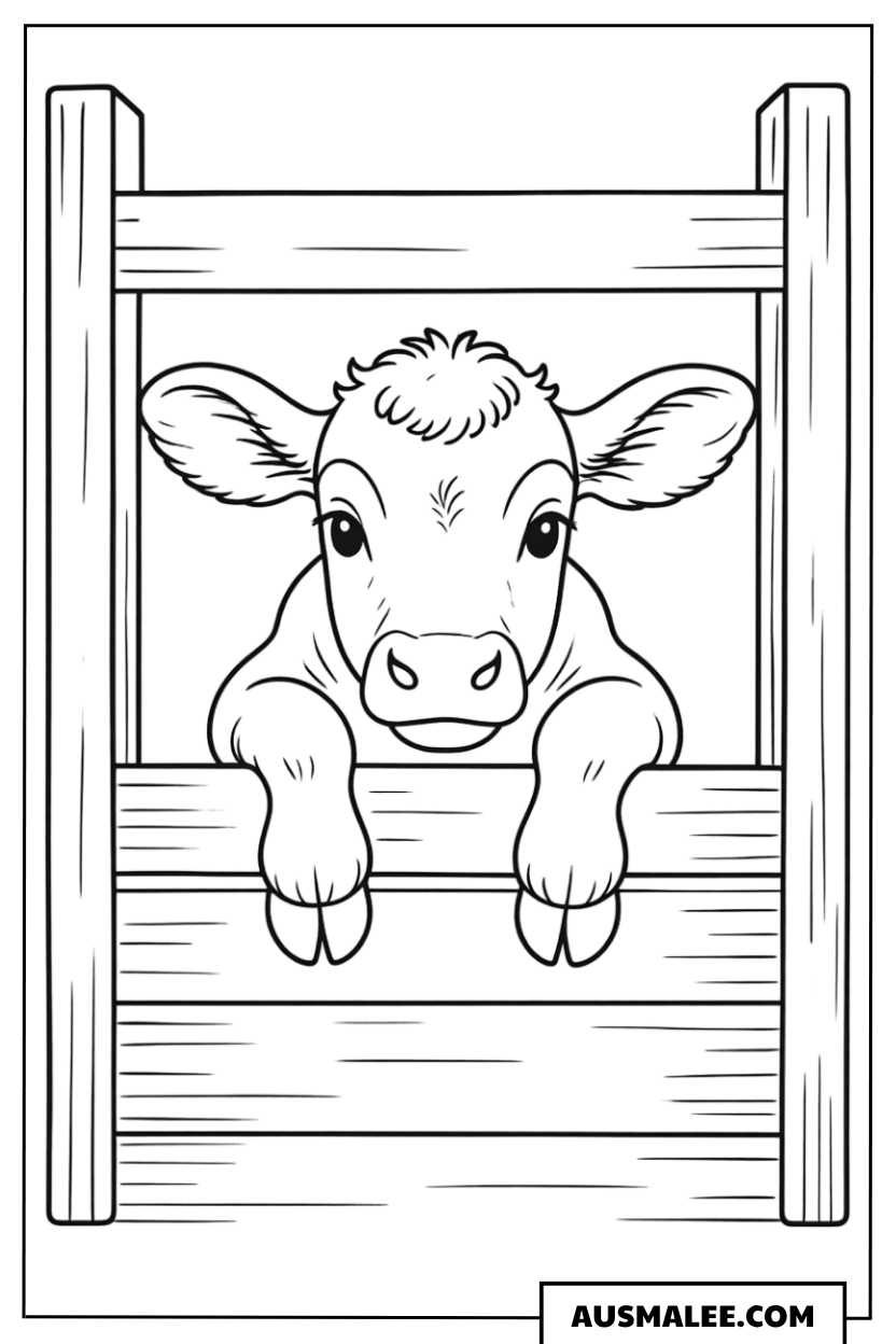 Baby Kuh Ausmalbild