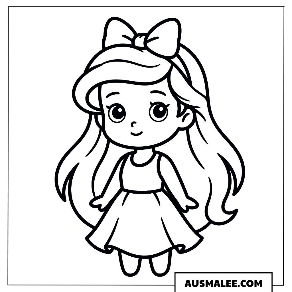 Chibi Arielle ausmalbild