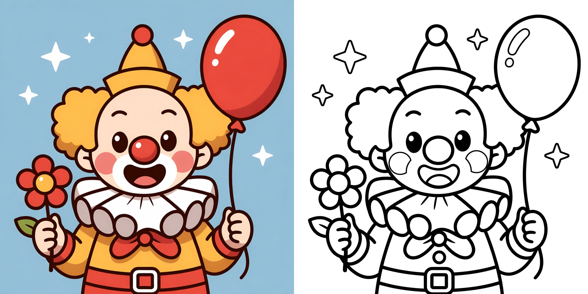 ft - Clown Ausmalbild einfach ft