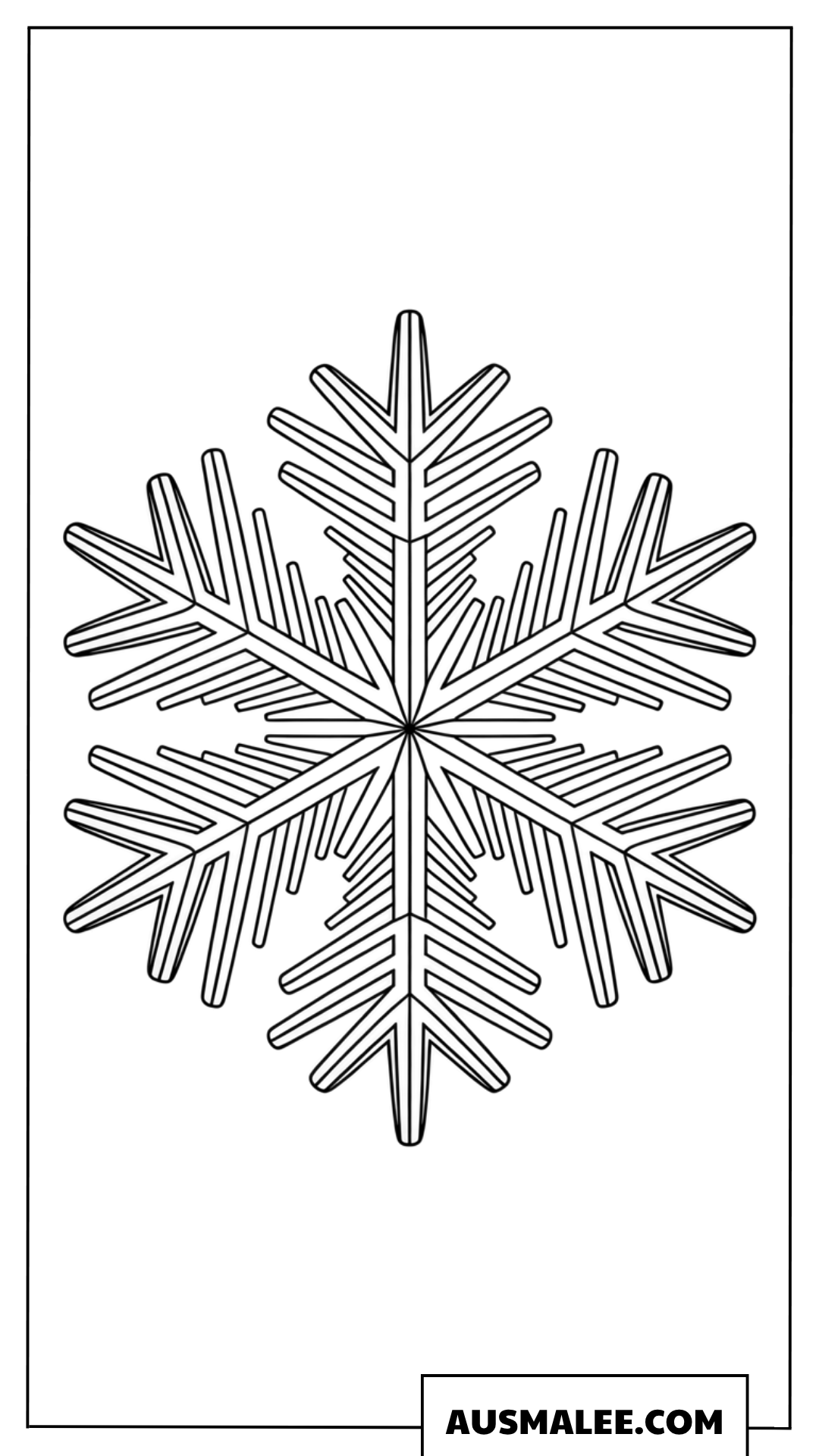 Detailliertes Eiskristall Ausmalbild