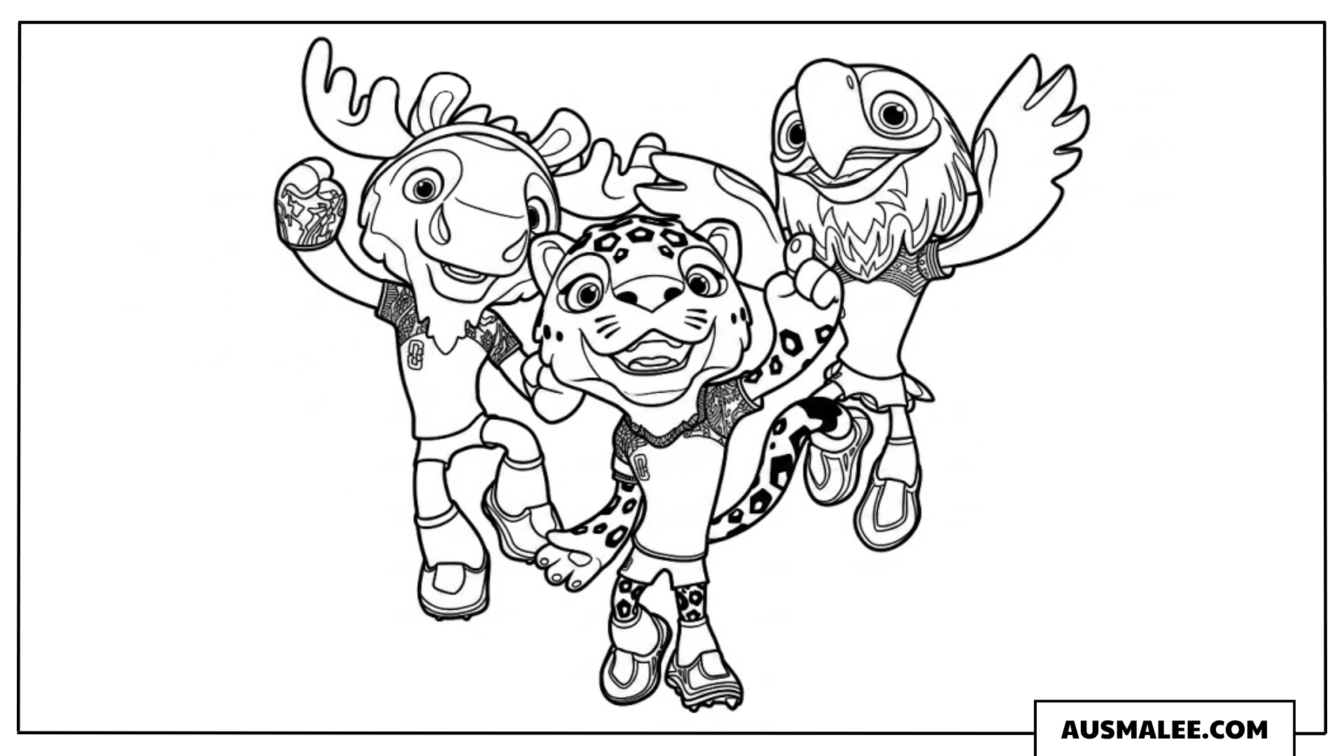 FIFA World Cup 2026 Maskottchen Ausmalbild