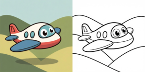 ft - Flugzeug Ausmalbild einfach ft