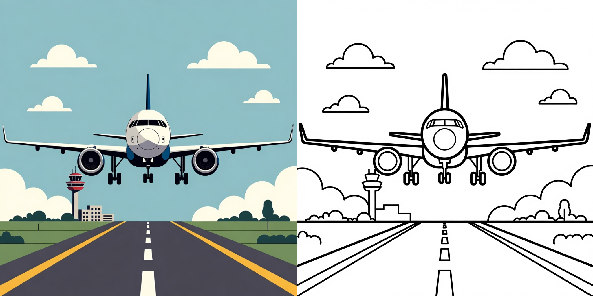 ft - Flugzeug Ausmalbild ft