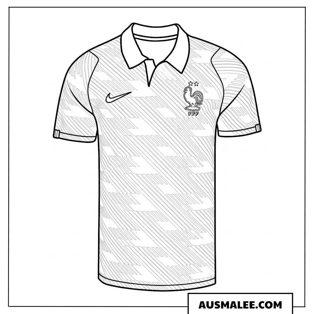 Frankreich Trikot Ausmalbild