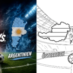 ft - Fußball WM 2026: Argentinien gegen Österreich Ausmalbilder ft