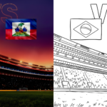 ft - Fußball WM 2026: Brasilien gegen Haiti Ausmalbilder ft