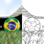 ft - Fußball WM 2026: Brasilien gegen Schottland Ausmalbilder ft