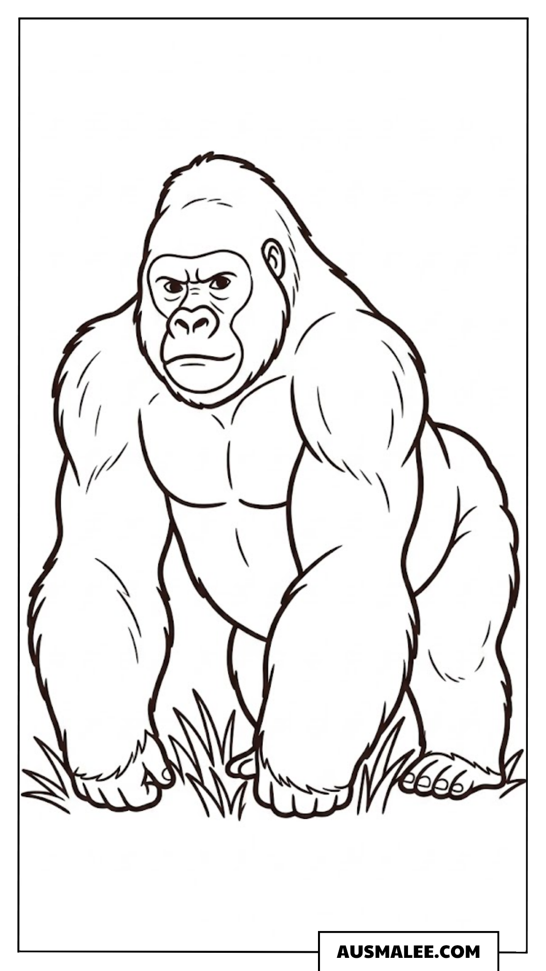Gorilla ausmalbild