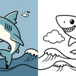 ft - Coloriage Requin facile ft