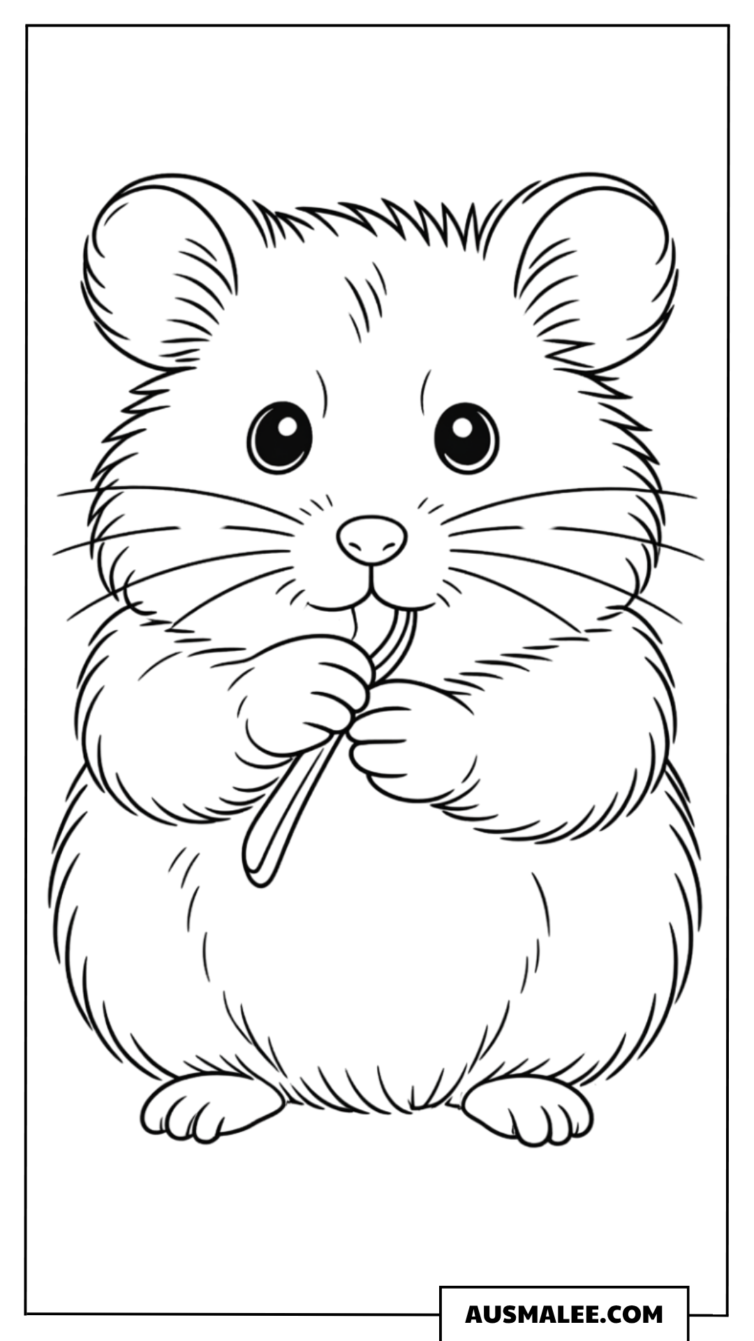 Hamster beim Essen Ausmalbild
