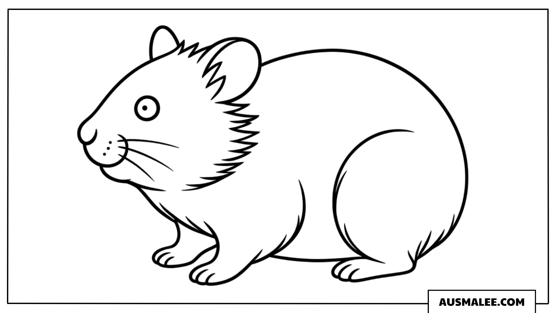 Hamster im Profil Ausmalbild