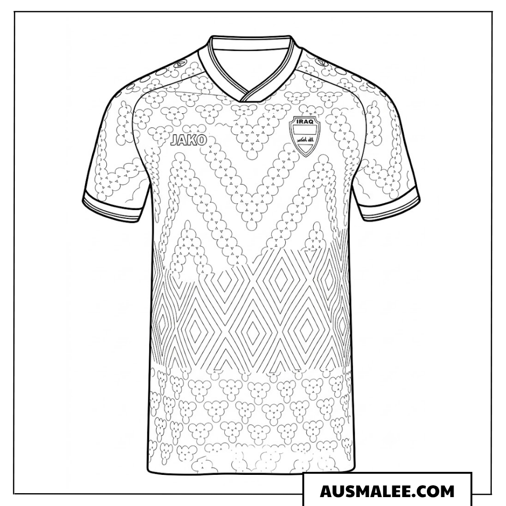 Irak Trikot Ausmalbild