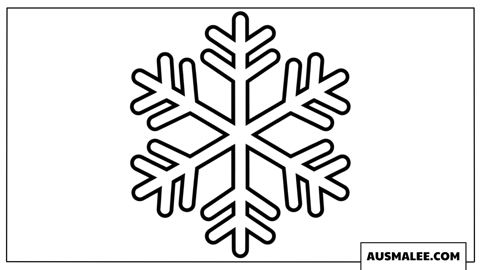 Klassische sechszackige Schneeflocke Ausmalbild