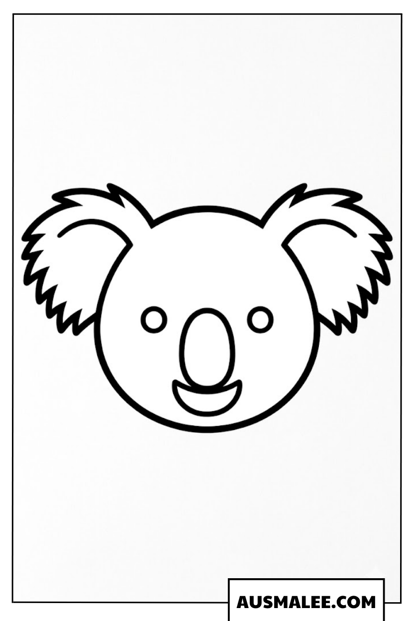 Koala-Kopf Ausmalbild