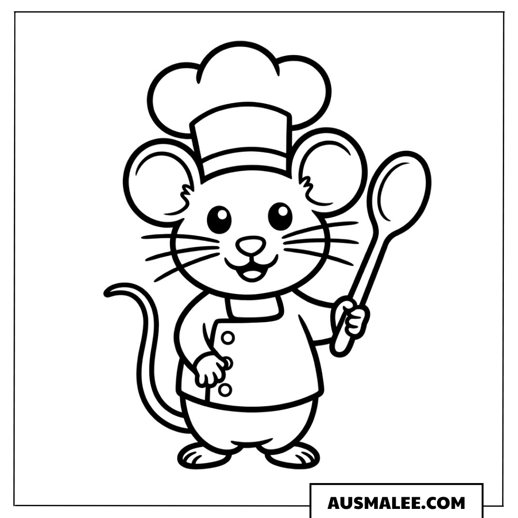 Koch Maus ausmalbild