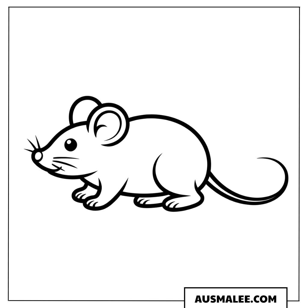 Laufende Maus ausmalbild