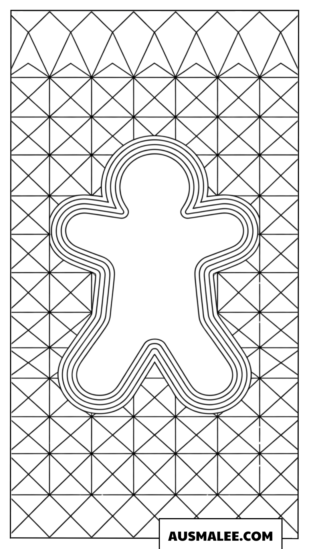Lebkuchenmann Gitter Mandala Ausmalbilder