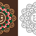 ft - Lebkuchenmann Mandala Ausmalbild ft