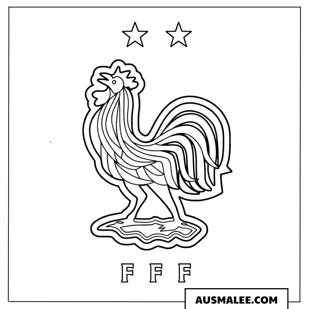 Logo der französischen Nationalmannschaft Ausmalbild