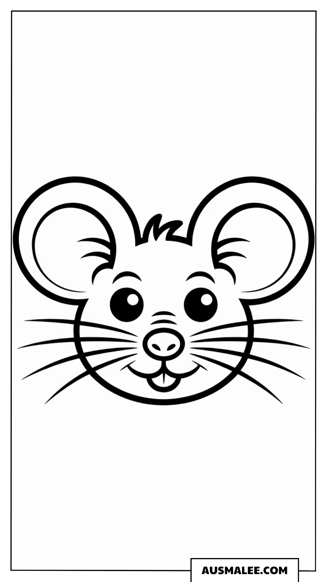 Maus Kopf ausmalbild