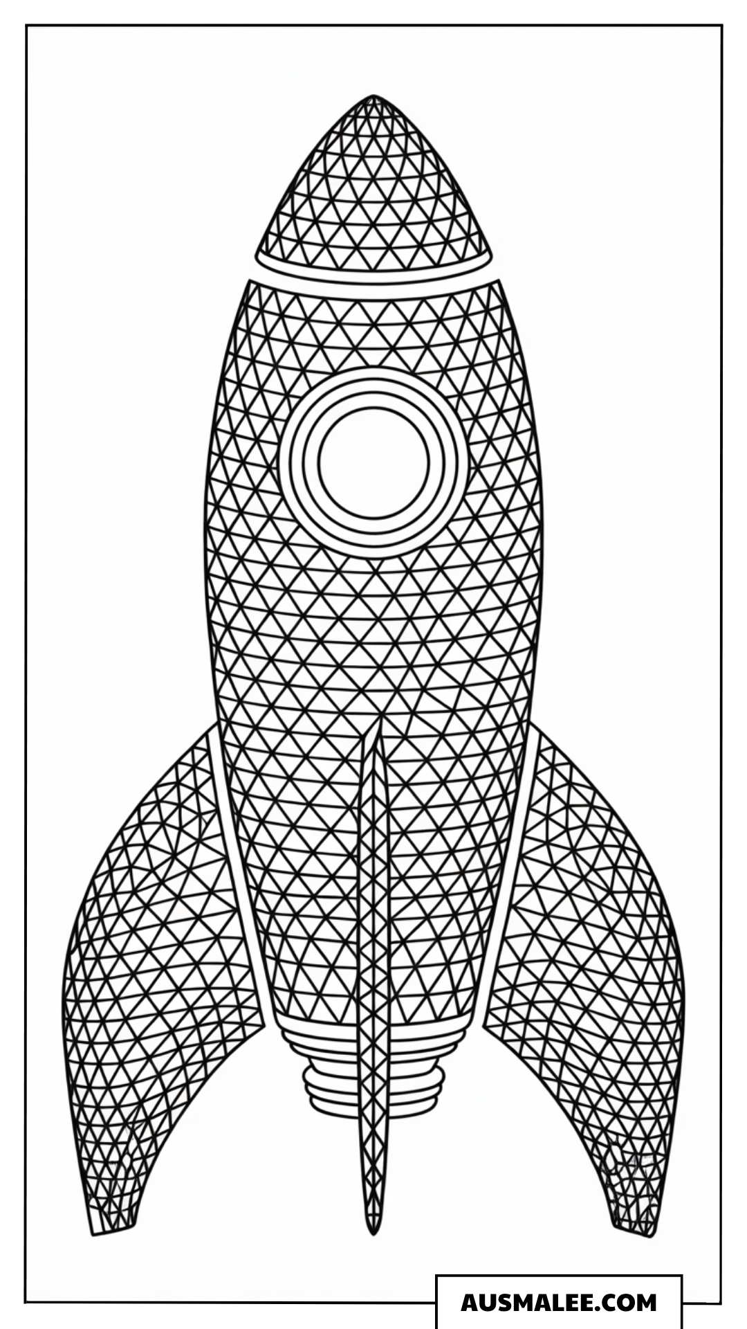 Ornamente Rakete Ausmalbild