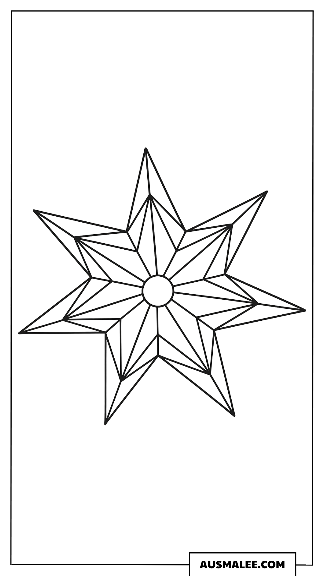 Schicht-Stern Mandala Ausmalbild