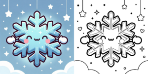 ft - Schneeflocken ausmalbilder kawaii ft