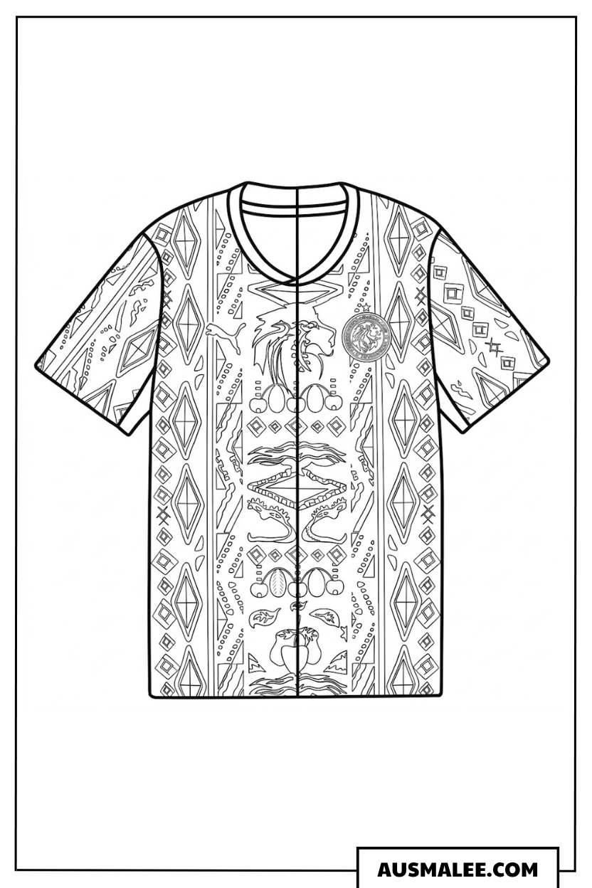 Senegal Trikot WM 2026 Ausmalbild