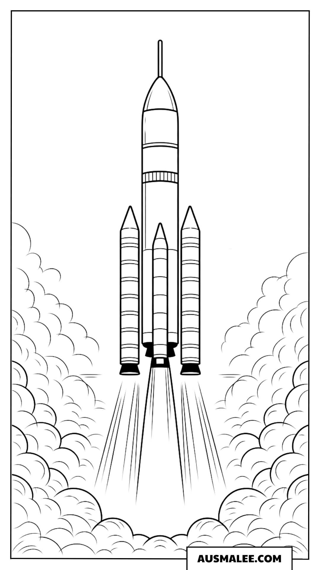 Space Shuttle beim Start Ausmalbild