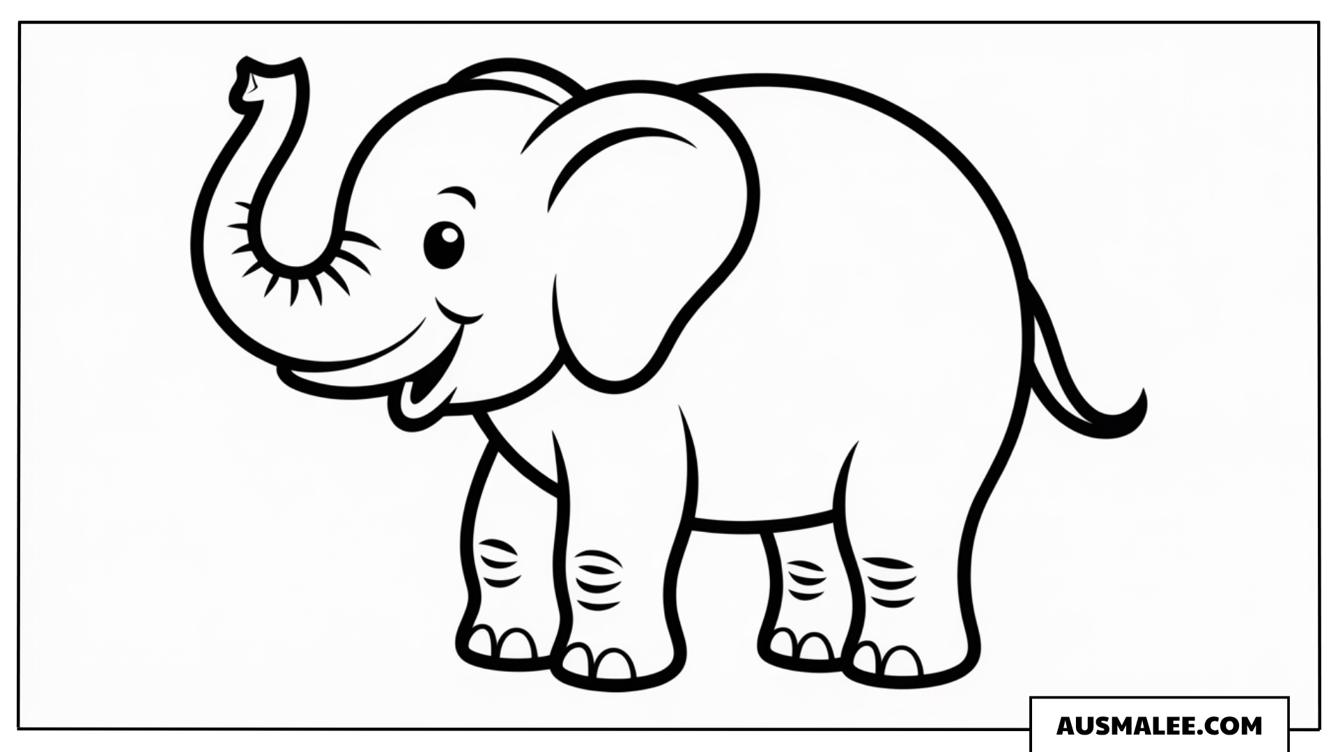 Stehender Elefant ausmalbild