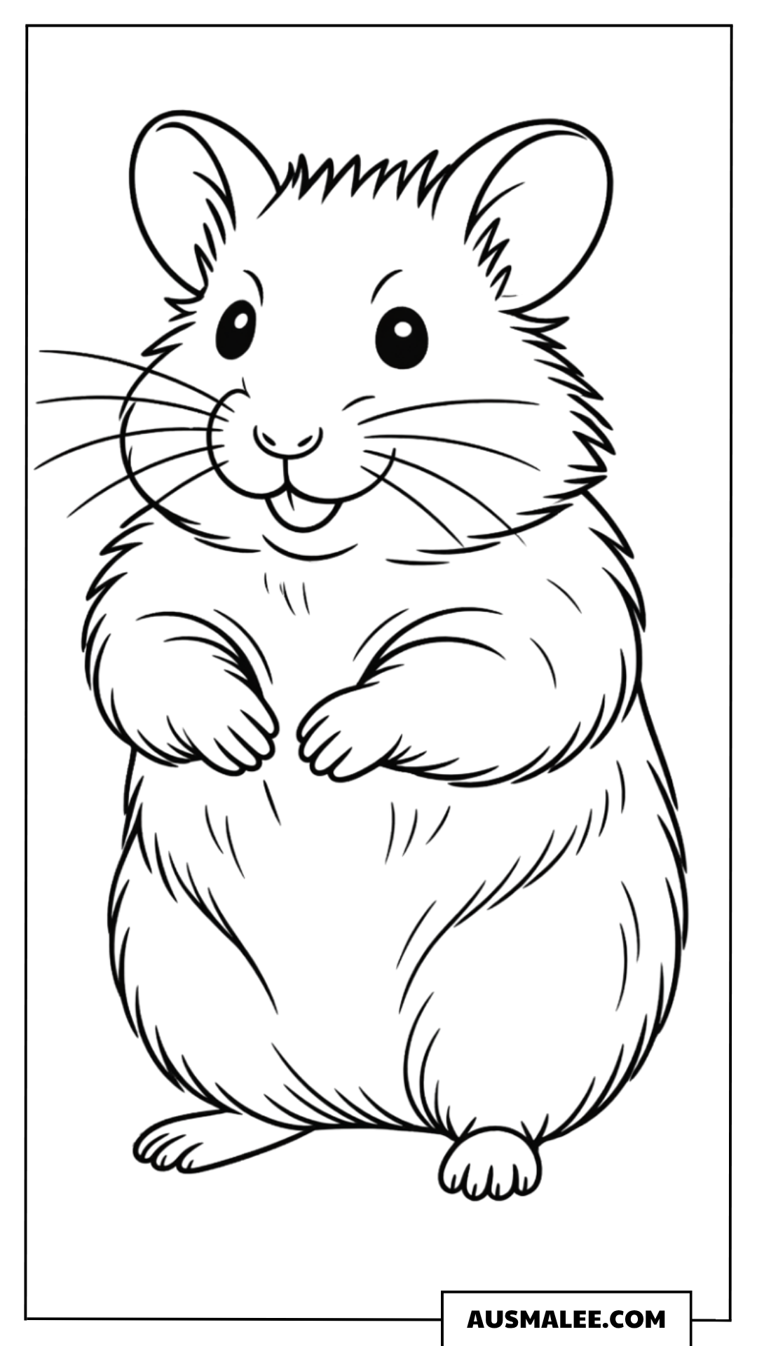 Stehender Goldhamster Ausmalbild