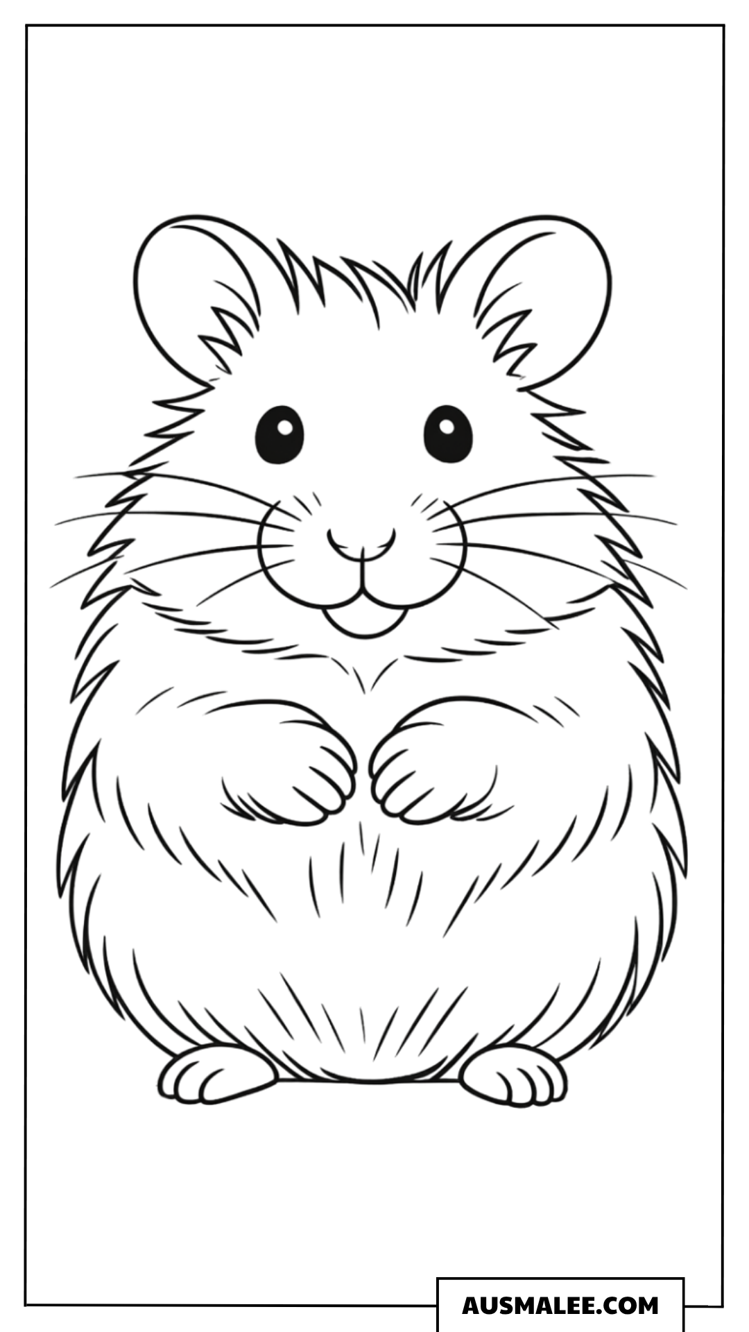 Stehender Hamster Ausmalbild