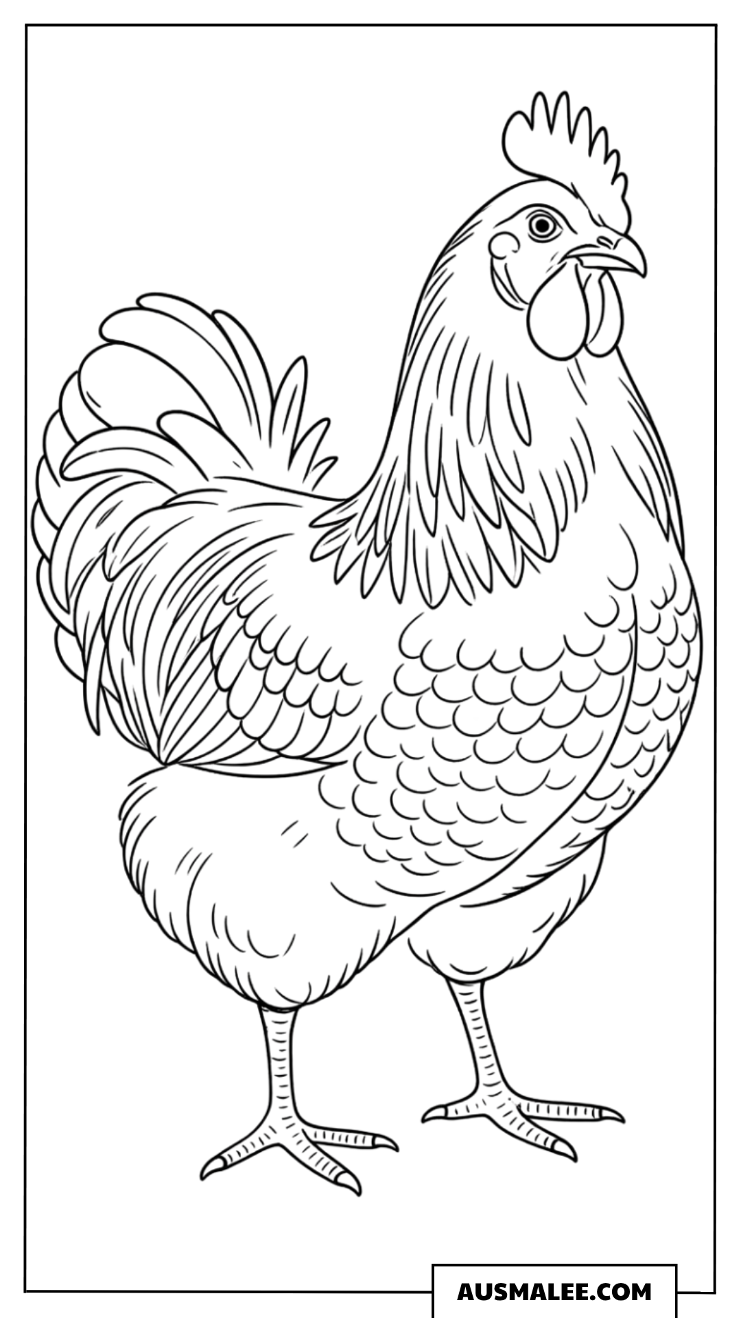 Stolzes Huhn Ausmalbild