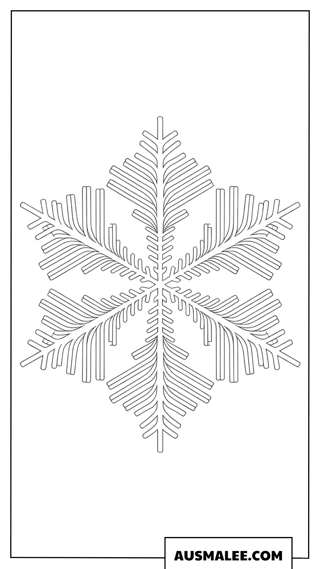 Symmetrisches Eiskristall Ausmalbild