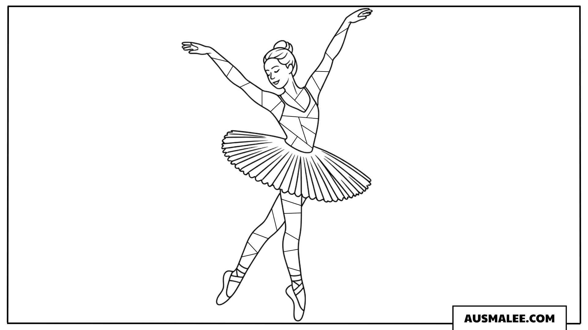 Tanzende Ballerina Ausmalbild