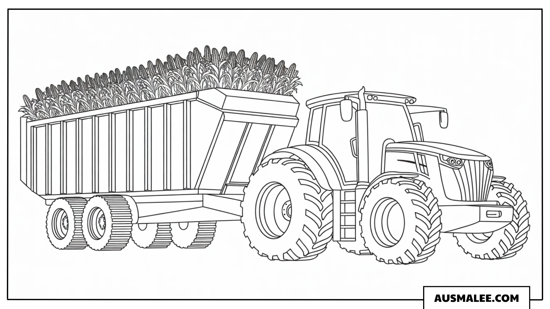 Traktor mit Kippmulde ausmalbild