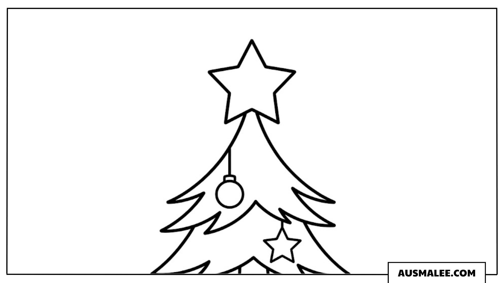 Weihnachtsbaum mit Sternspitze Ausmalbild