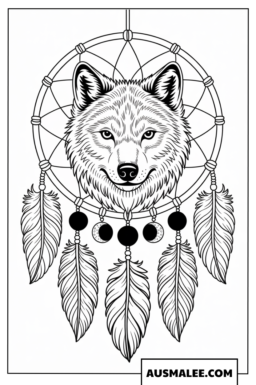 Wolf Im Traumfaenger Ausmalbilder