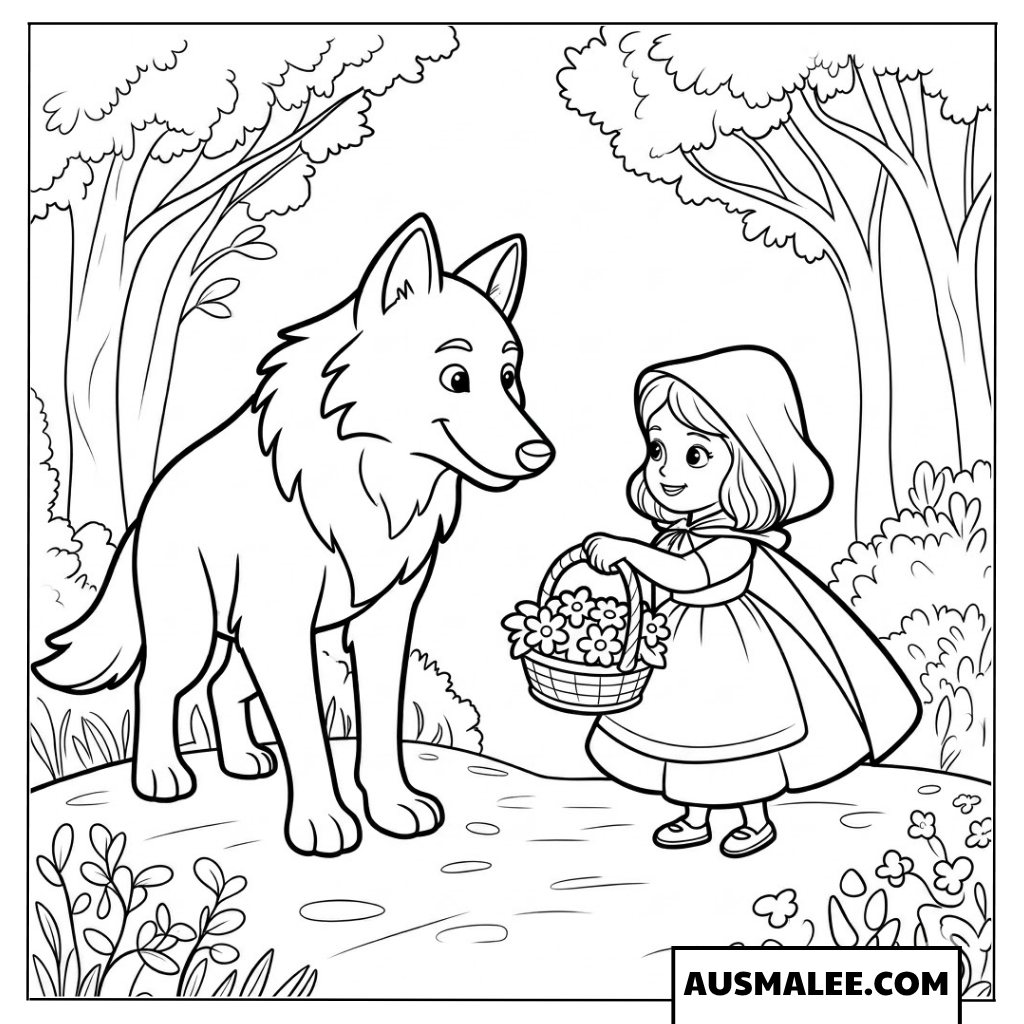 Wolf Und Rotkaeppchen Ausmalbilder