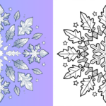 ft - ausmalbild schneeflocken mandala ft