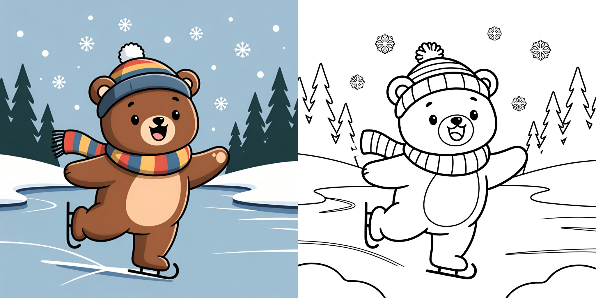 ft - bär ausmalbilder im winter ft
