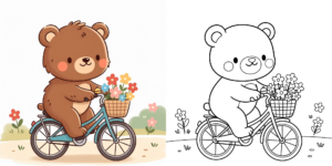 ft - bär cartoon ausmalbilder ft